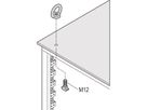 SCHROFF Kranöse für Flachdach - KRANOESEN SATZ M12 4STK