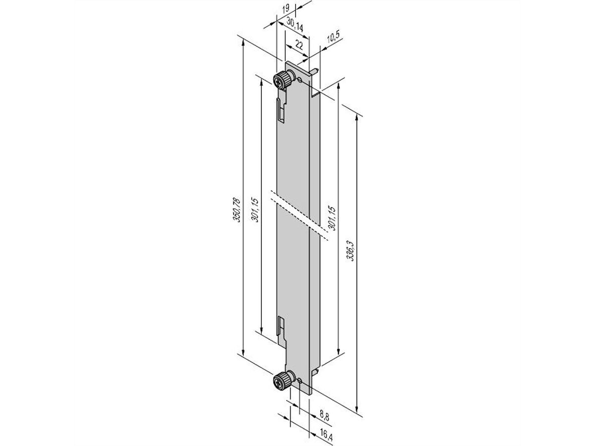 SCHROFF AdvancedTCA-Frontplatten für IEA-Griff für Druckgussendstück - FRONTPL.8HE 6TE ALU LS ATCA