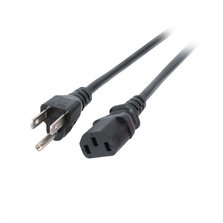 Netzkabel NEMA-5 auf C13 für USA, schwarz, 1,8 m