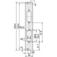 SCHROFF Frontplatten für D-Sub Steckverbinder - FRONTPR. 3HE 4TE 2X15 POLIG