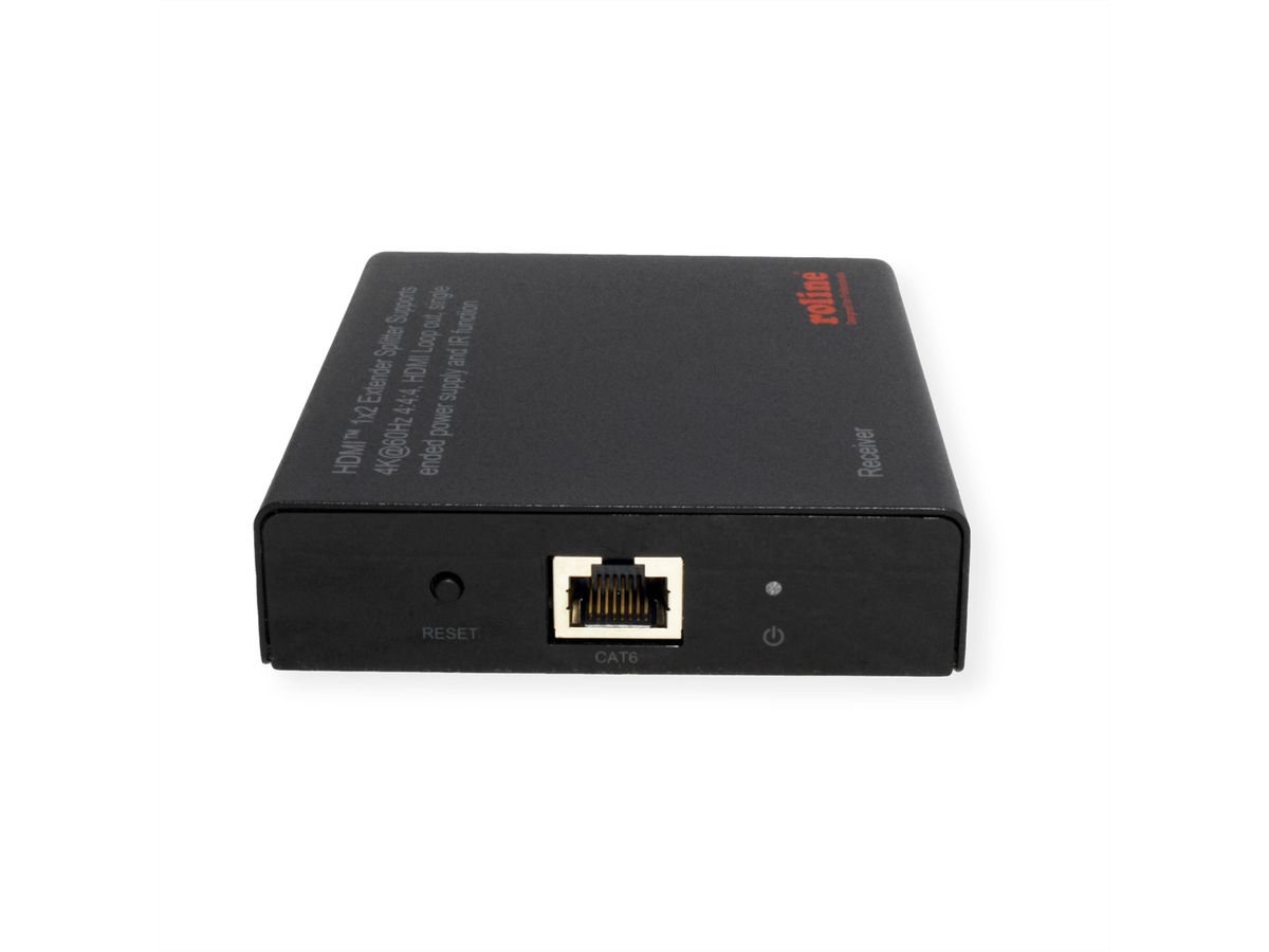 ROLINE HDMI Extender und Splitter, 1x2, über Kat.6A, 70m, 4K60Hz