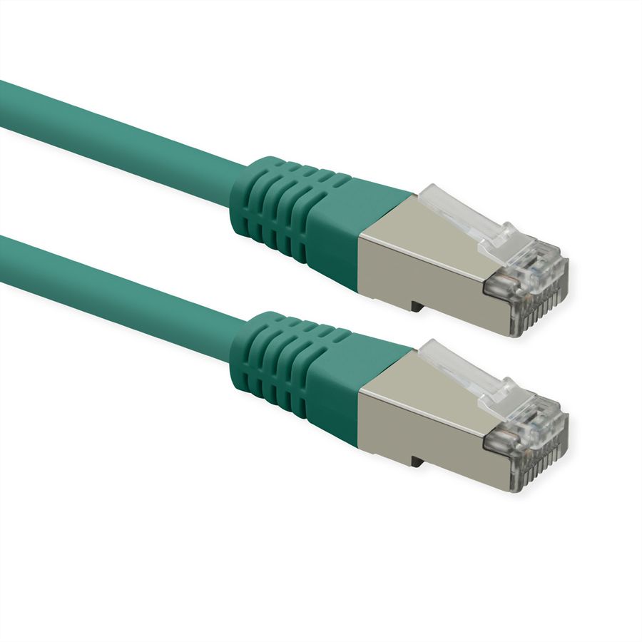 ROLINE Patchkabel Cat.6 (Class E), PoE, S/FTP (PiMF), grün, 0,5 m