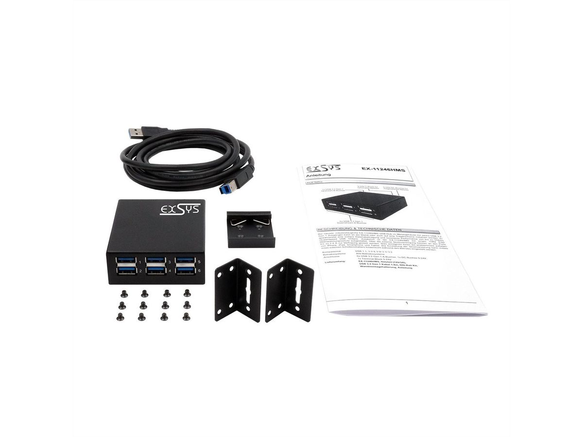 EXSYS EX-11246HMS 6-Port USB 3.2 Gen 1 Hub