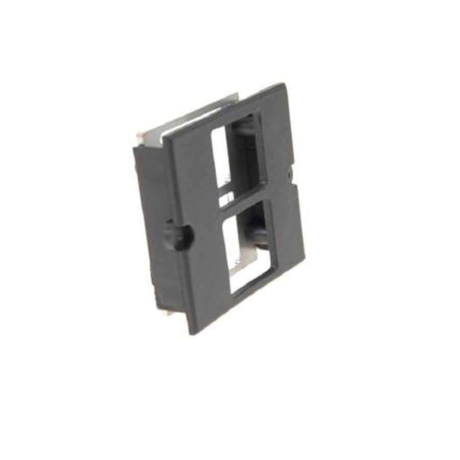 BACHMANN Custom Modul Rahmen für 2x Keystone, mit Metallhalterung, schwarz