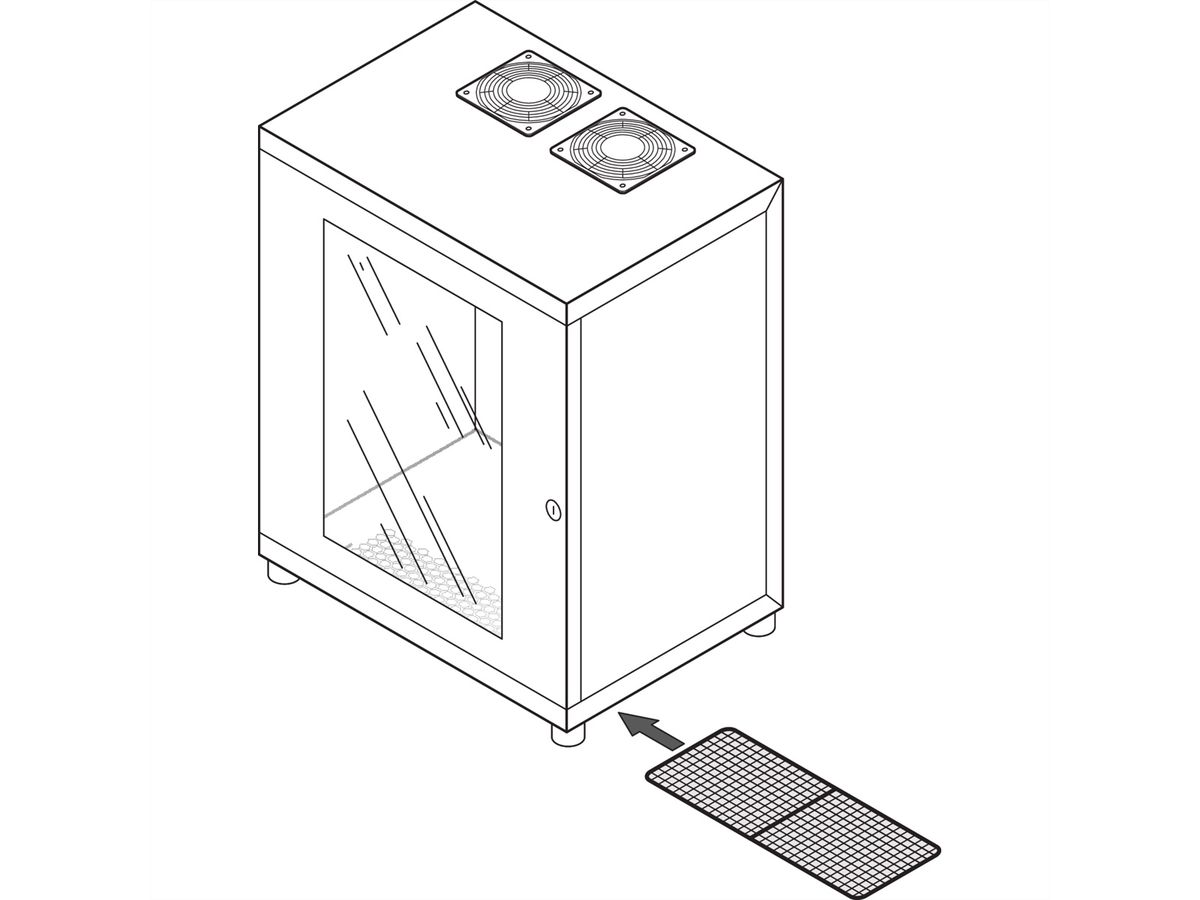 SCHROFF Luftfilter für 10" Wandgehäuse - FILTERHALTER SATZ EPCASE 10"