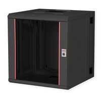 ROLINE 19-Zoll Wandgehäuse Pro 12 HE, 600x600 BxT zweiteilig schwenkbar schwarz