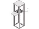 SCHROFF 19''-Fachboden, ausziehbar, 30 kg - 19"FA AUS 1HE C=500 RED 7021