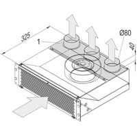 SCHROFF Lüftungsblech vorn, St, 1 mm, Oberfläche AlZn - LUEFTUNGSBL.VORN.PERF.VERP.