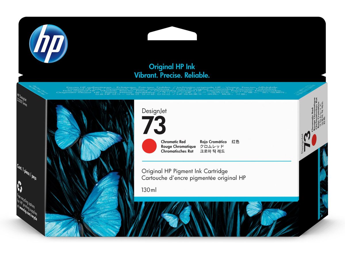 HP 73 Chromrot DesignJet Druckerpatrone, 130 ml