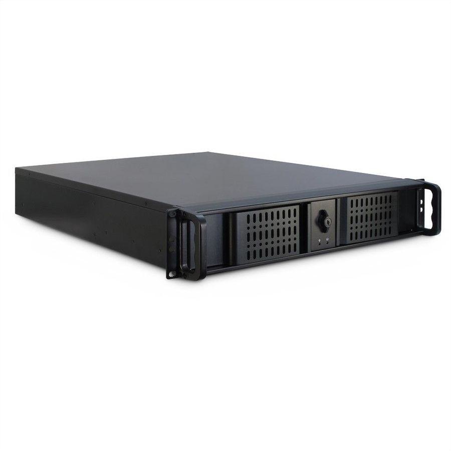 19" Servergehäuse 2U-2098-SL, 2HE, lang, schwarz