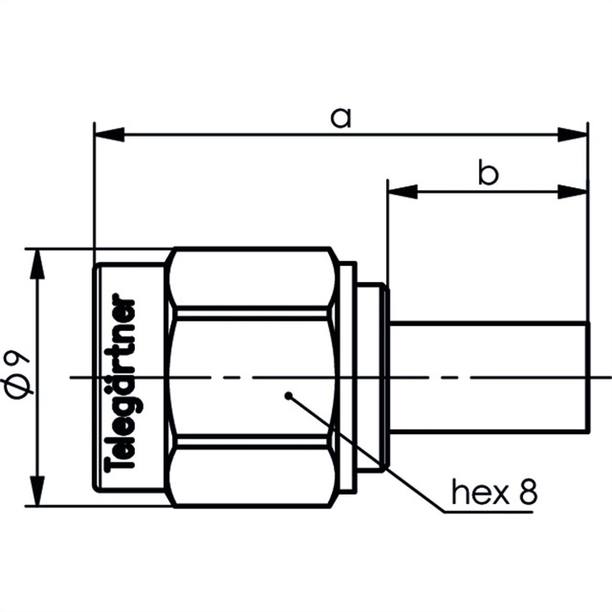 TELEGÄRTNER SMA-Crimpstecker für RG-316/U, vergoldet, Löt-/Crimpanschluss