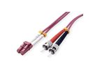 VALUE LWL-Kabel 50/125µm OM4, LC/ST, violett, 10 m