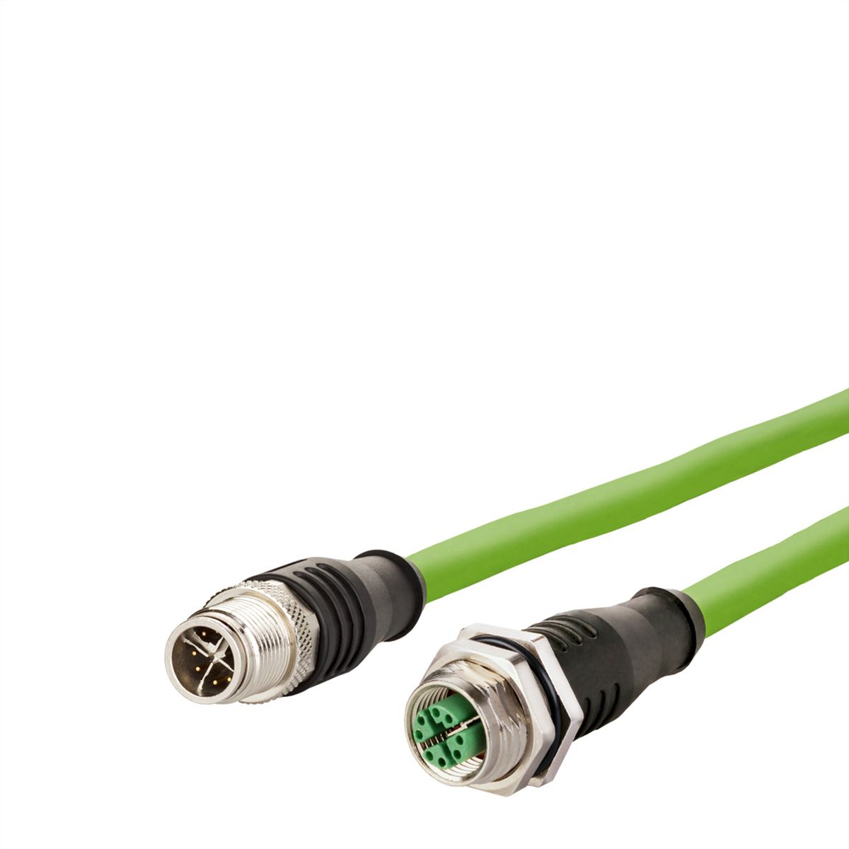 METZ CONNECT Verbindungsleitung M12 BU-M12 ST, 8-pol X-kodiert, gerade-gerade, 10 m