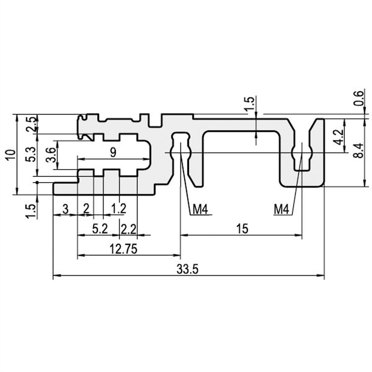 SCHROFF Typ H-KD stabil, kurzes Dach - MODULSCH. VORNE 1MT H KD