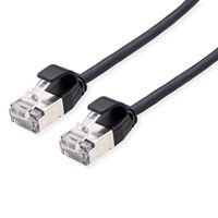 ROLINE U/FTP DataCenter Patchkabel Cat.6A (Class EA), LSOH, slim, schwarz, 2 m