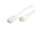 ROLINE GREEN UTP Patchkabel Kat.6A (Class EA), LSOH, slim, weiß, 0,15 m