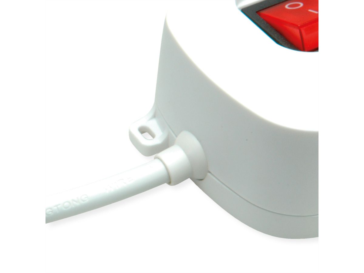 ROLINE 3-fach Steckdosenleiste mit Schalter, USB-Charger A+C, 3 m