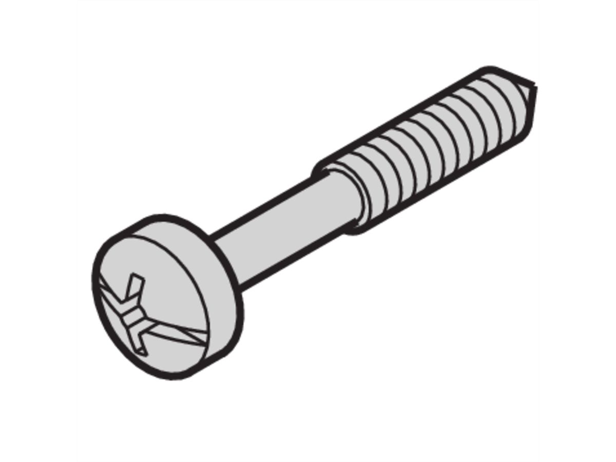 SCHROFF Halsschraube mit Kreuzschlitz/Schlitz - HALSSCHR.M.KR.M2,5 SCHW.100S