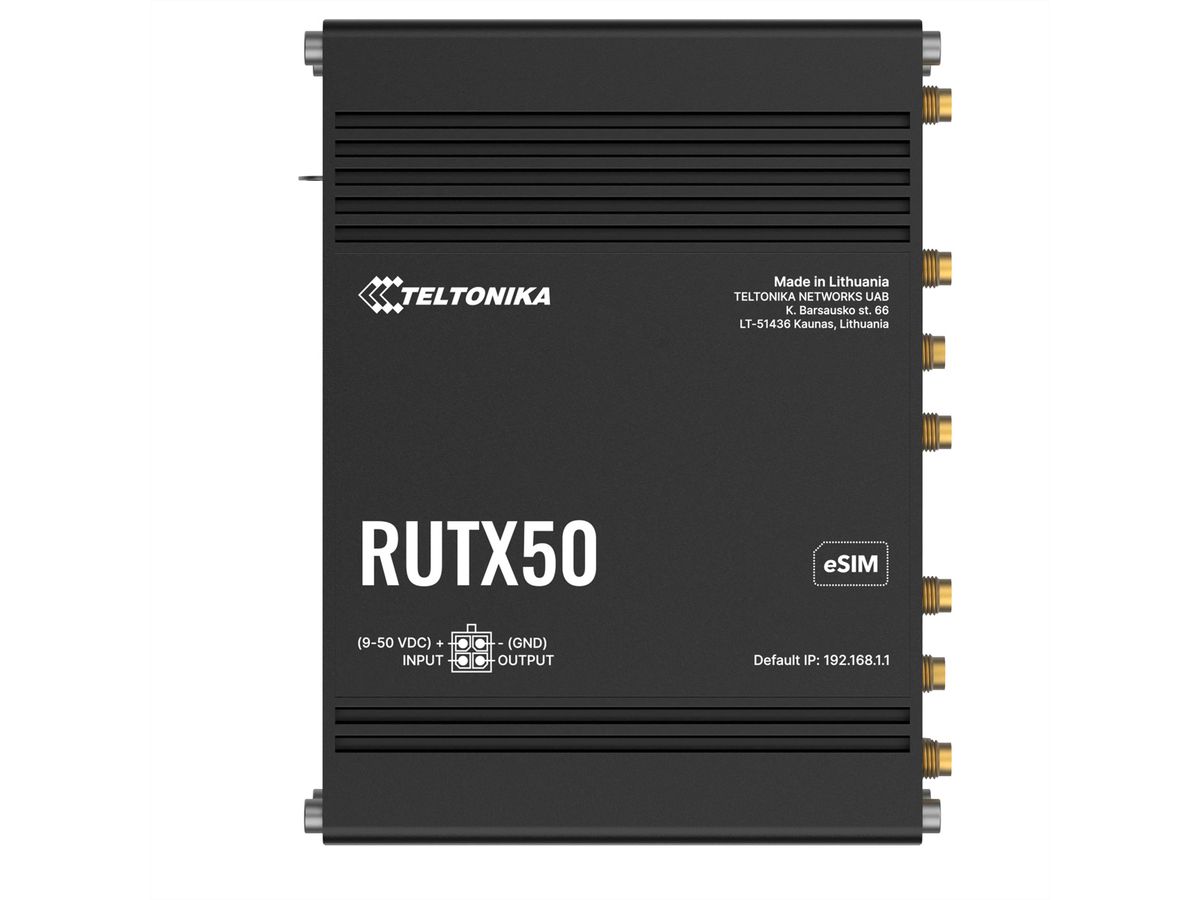TELTONIKA RUTX50 5G/4G/LTE Industrie Router eSIM Version