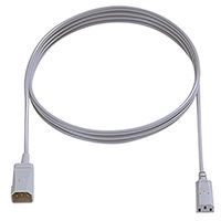 BACHMANN Kaltgeräteverlängerung H05VV-F 3G1,0mm², C14 / C13, grau, 1,5 m