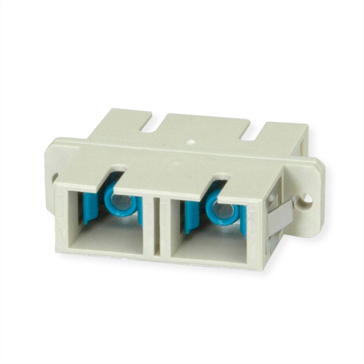 TELEGÄRTNER SC Duplex Kupplung, Multimode, Keramikhülse, Kunststoffgehäuse, beige