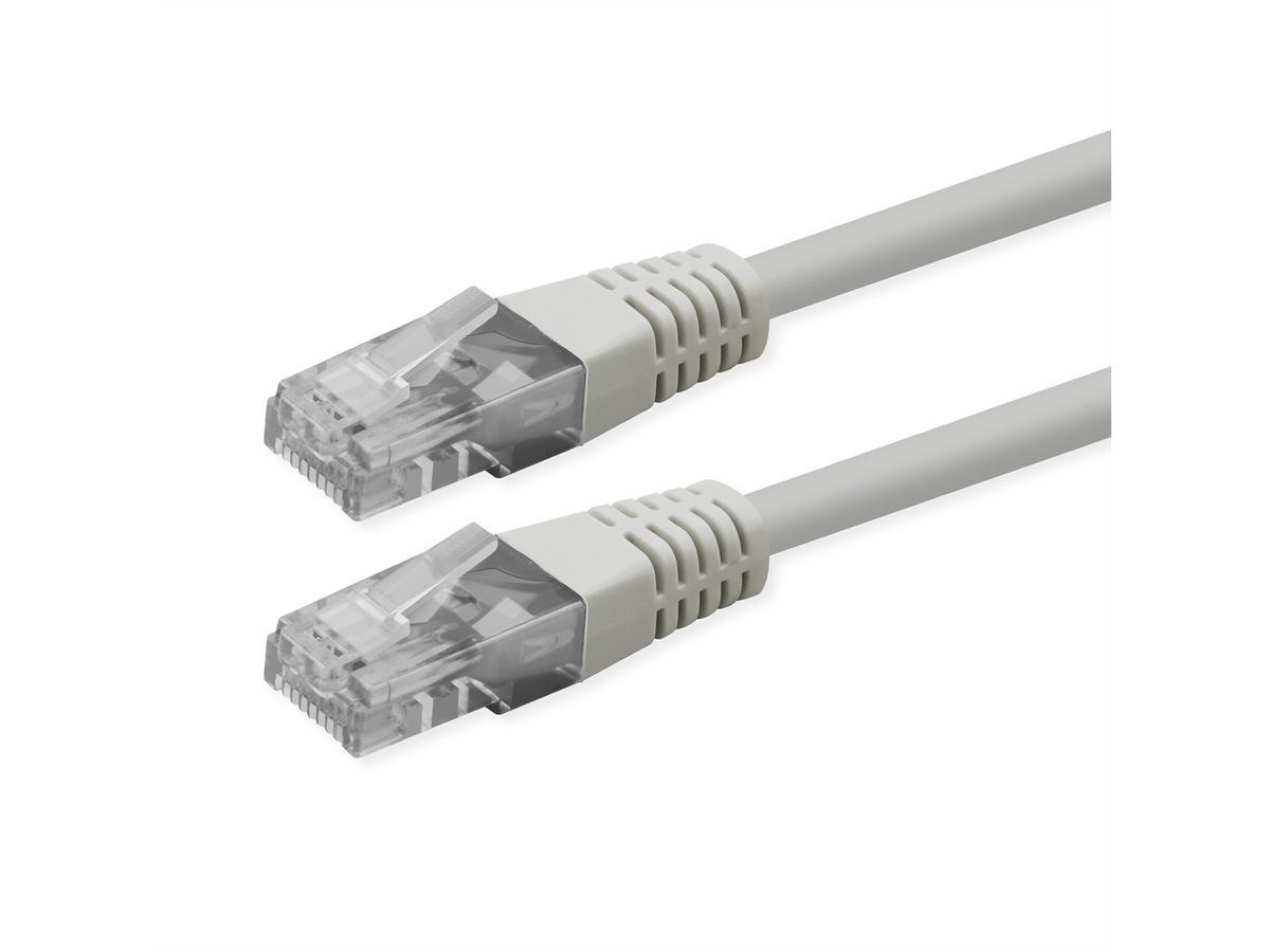 ROLINE Patchkabel Cat.6 (Class E), UTP, PoE, weiß, 0,5 m