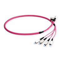 12x OM4 LC/LC LEONI Breakoutkabel Konfektioniert