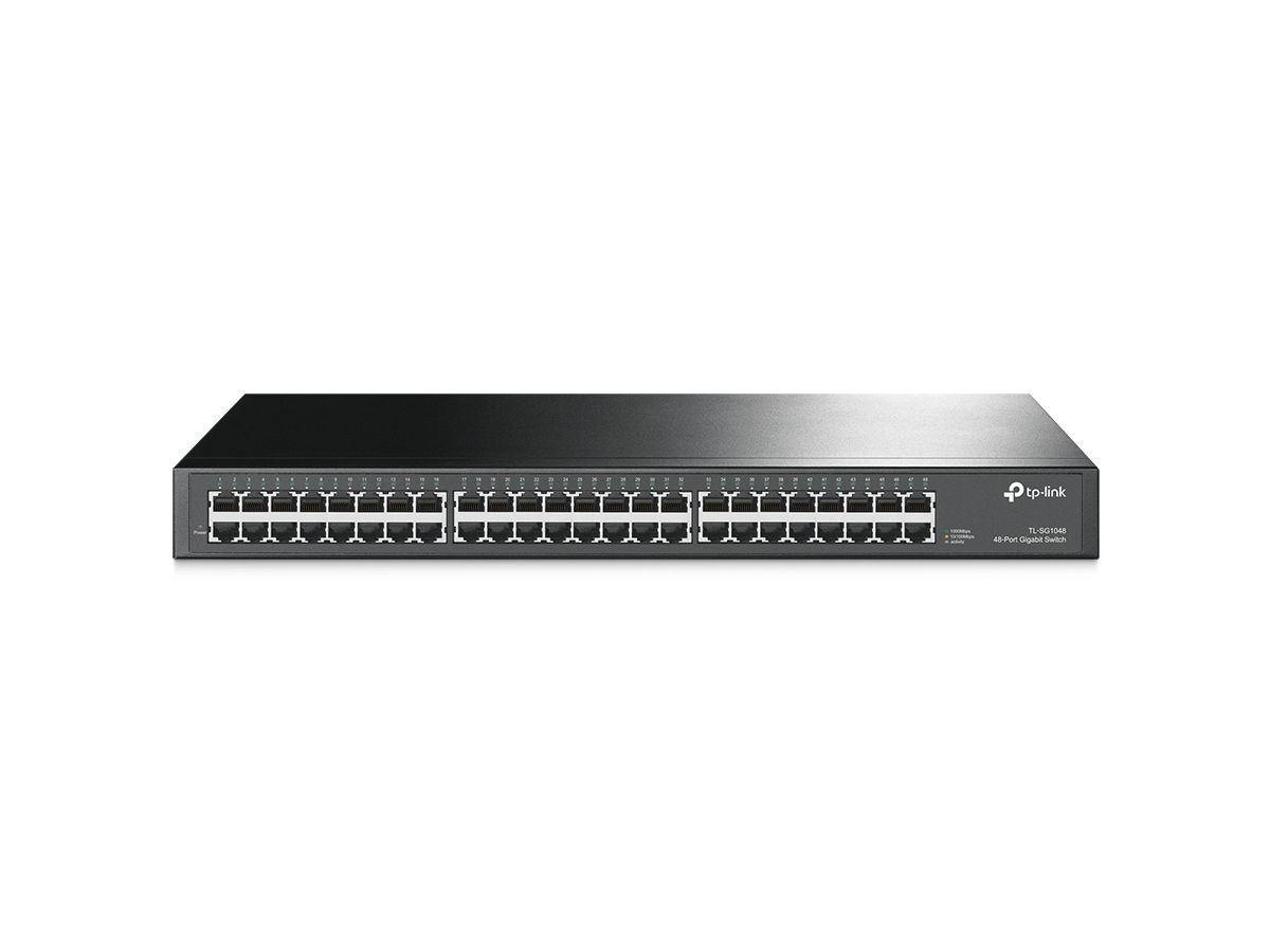 TP-Link TL-SG1048 Netzwerk-Switch Unmanaged Gigabit Ethernet (10/100/1000) 1U Schwarz