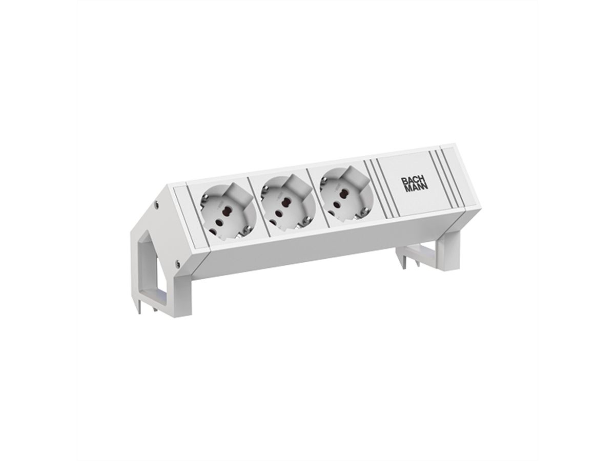 BACHMANN DESK2 white 3xP40 0,2m GST18 RAL9010