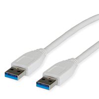 VALUE USB 3.2 Gen 1 Kabel, Typ A-A, weiß, 3 m