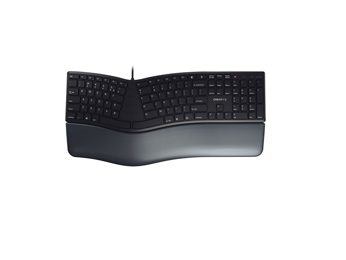 CHERRY KC 4500 ERGO Tastatur Universal USB QWERTY US Englisch Schwarz