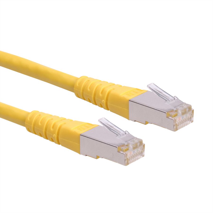 ROLINE Patchkabel Cat.6 (Class E) S/FTP (PiMF), gelb, 0,5 m