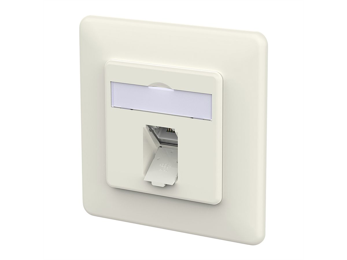 METZ CONNECT E-DAT C6A LSA++ Dose, 1 Port, UP, reinweiß