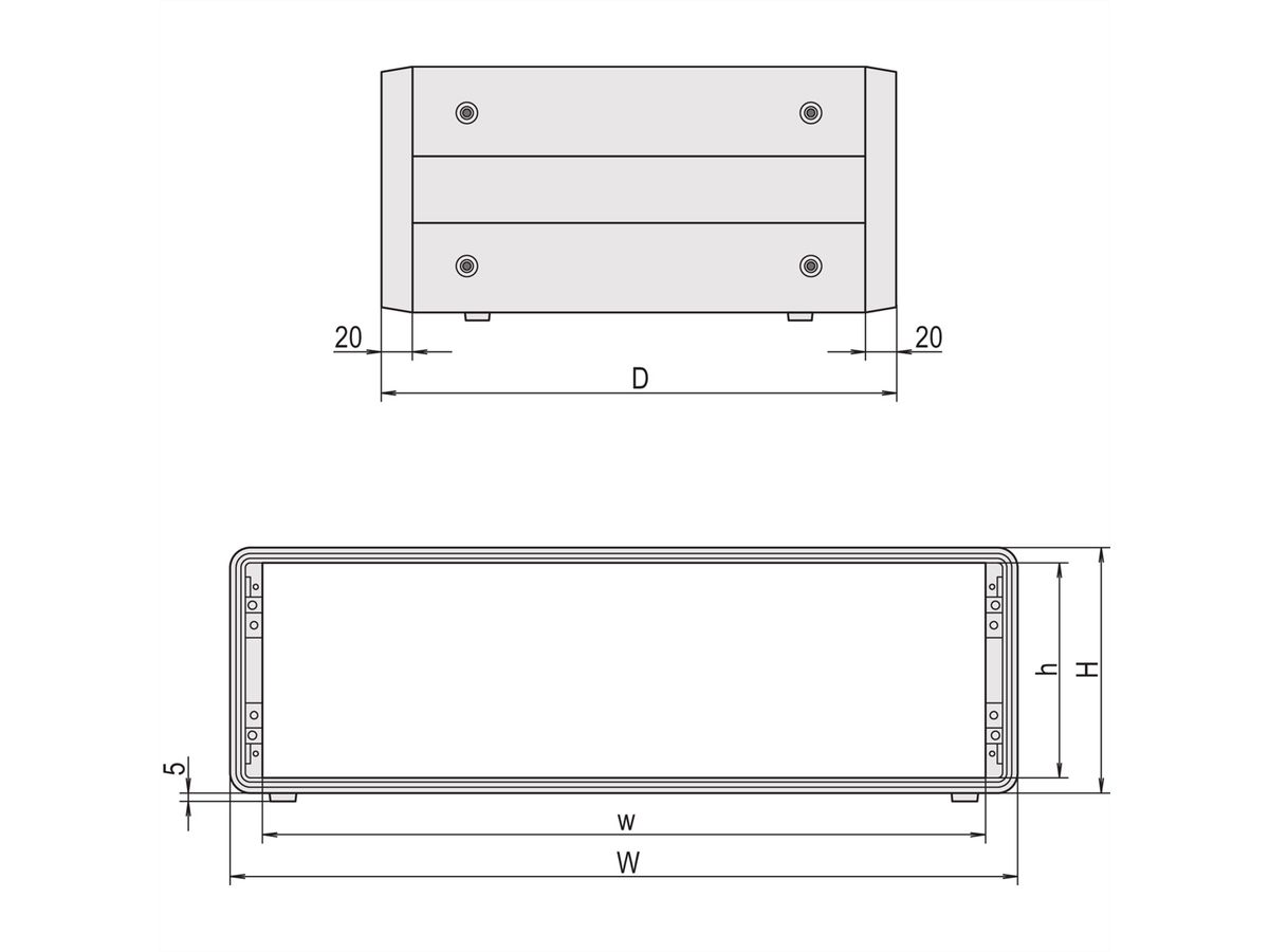 SCHROFF Komplettgehäuse 3 und 6 HE - COMPAC PRO GEH.3HE 84TE 511T