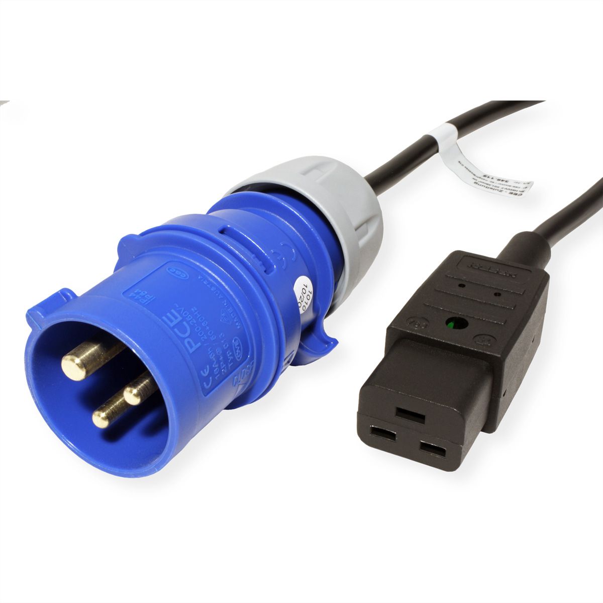 BACHMANN Kabel Stecker IEC60309-Blau - Kupplung C19, 3m 16A, schwarz, 3 m -  SECOMP Electronic Components GmbH