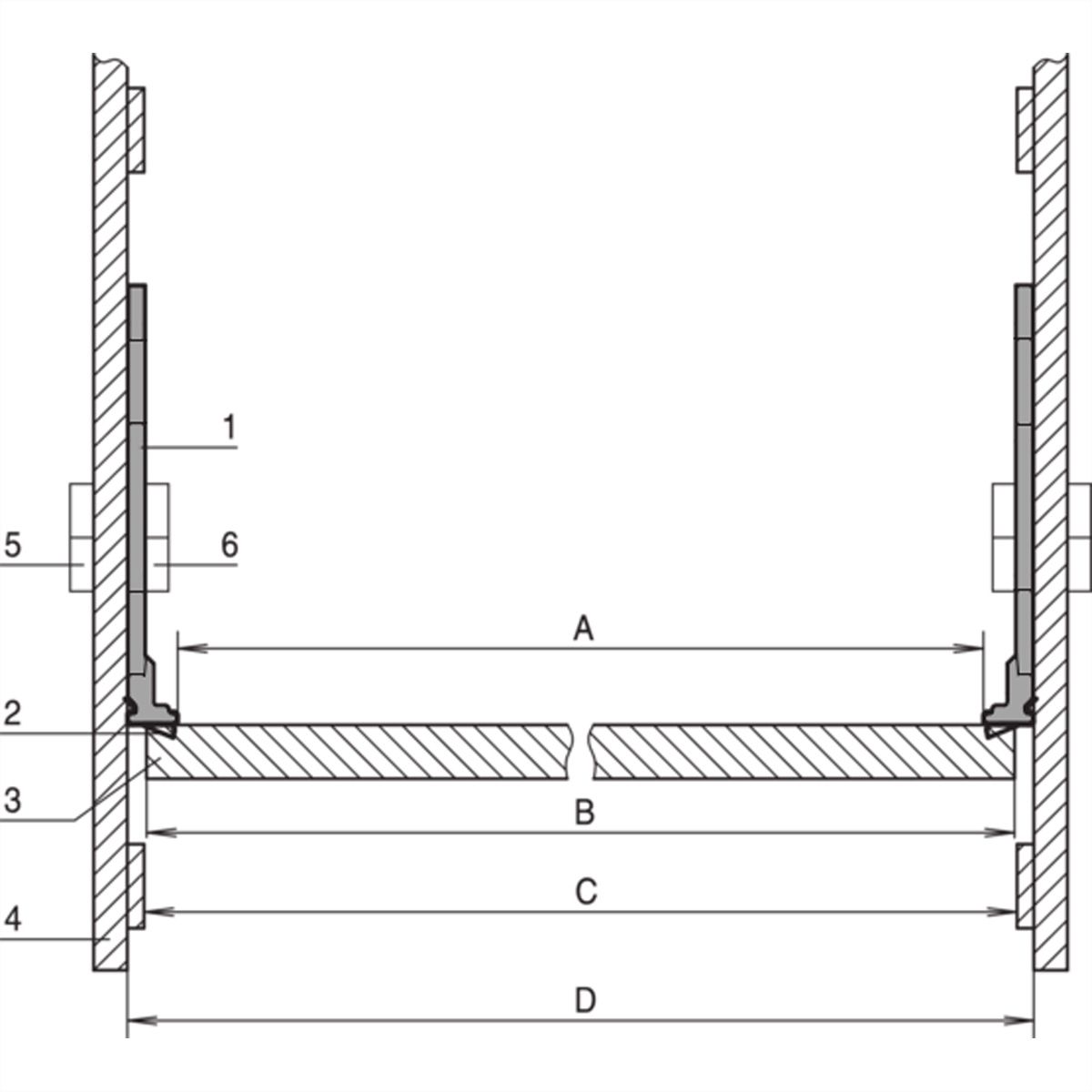 SCHROFF EMV-Schirmung zwischen Busplatine und Seitenwand - TRAEGERLEISTE F BPL 6HE