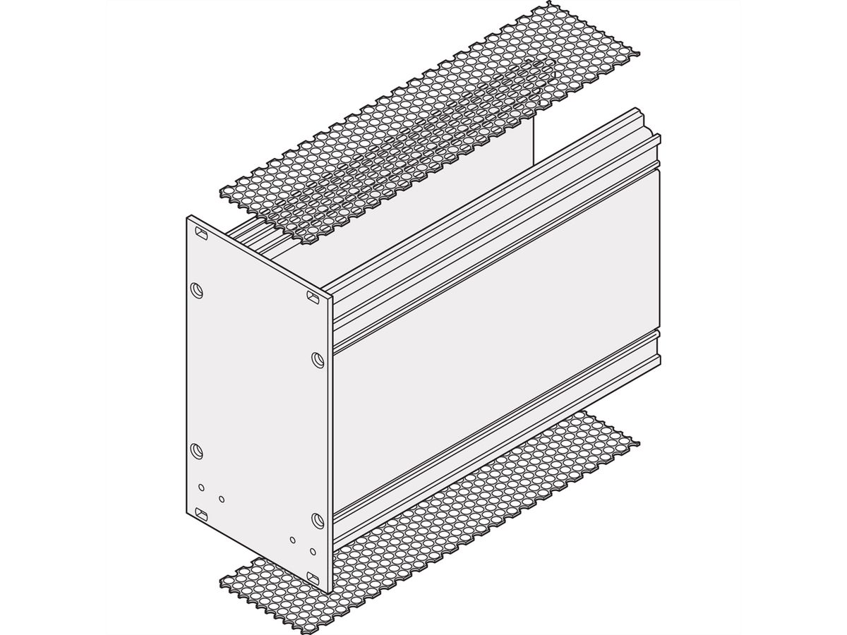 SCHROFF Deckblech für Kassetten - KAS DECKBLECH MP 8TE 167T