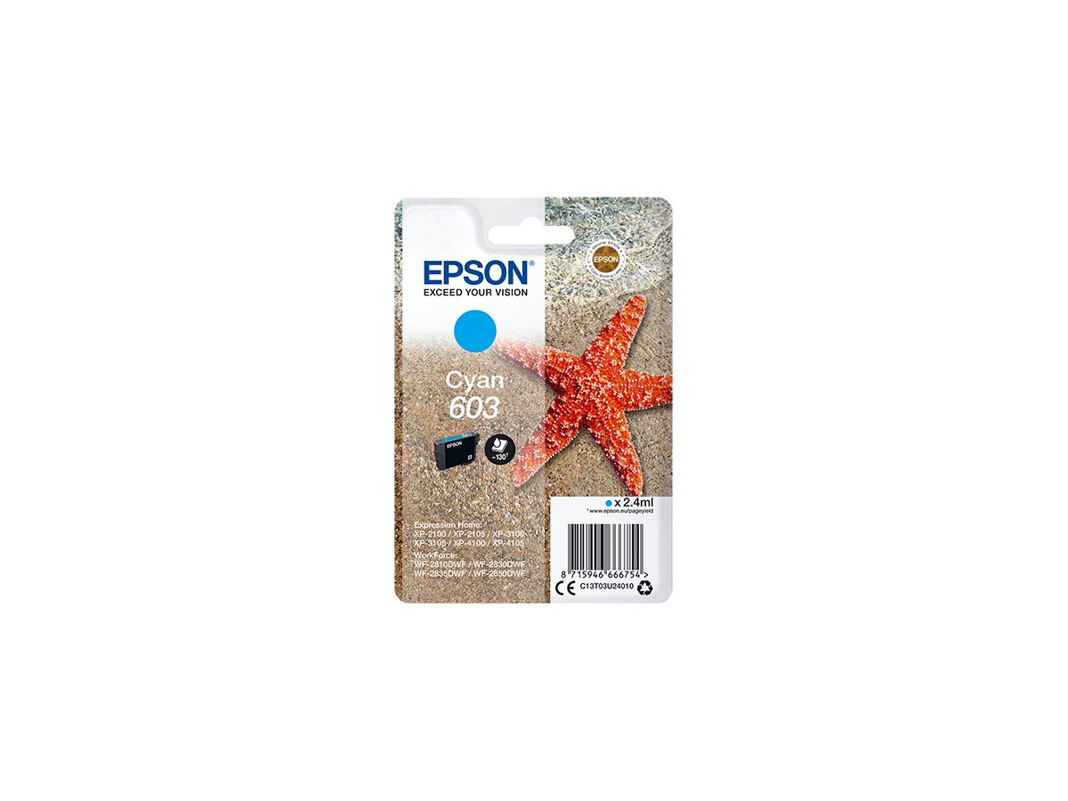 Epson Singlepack Cyan 603 Ink