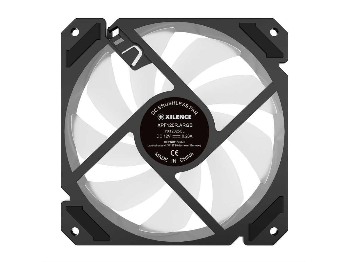 XILENCE Performance A+ REVERSE XF065, 120mm ARGB LED Lüfter schwarz