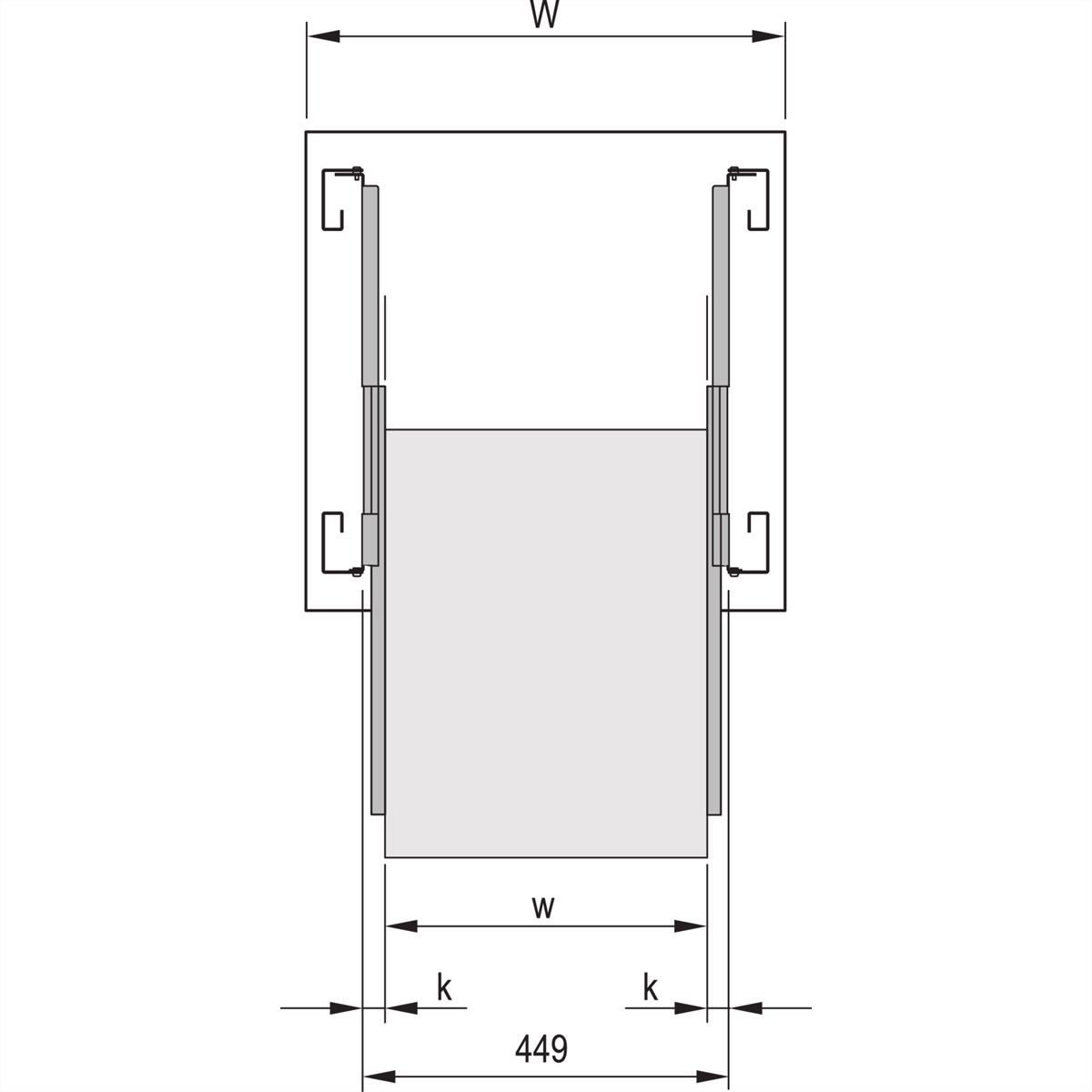 SCHROFF Befestigungsmaterial - MONTAGESATZ TELESKOPSCH.1HE