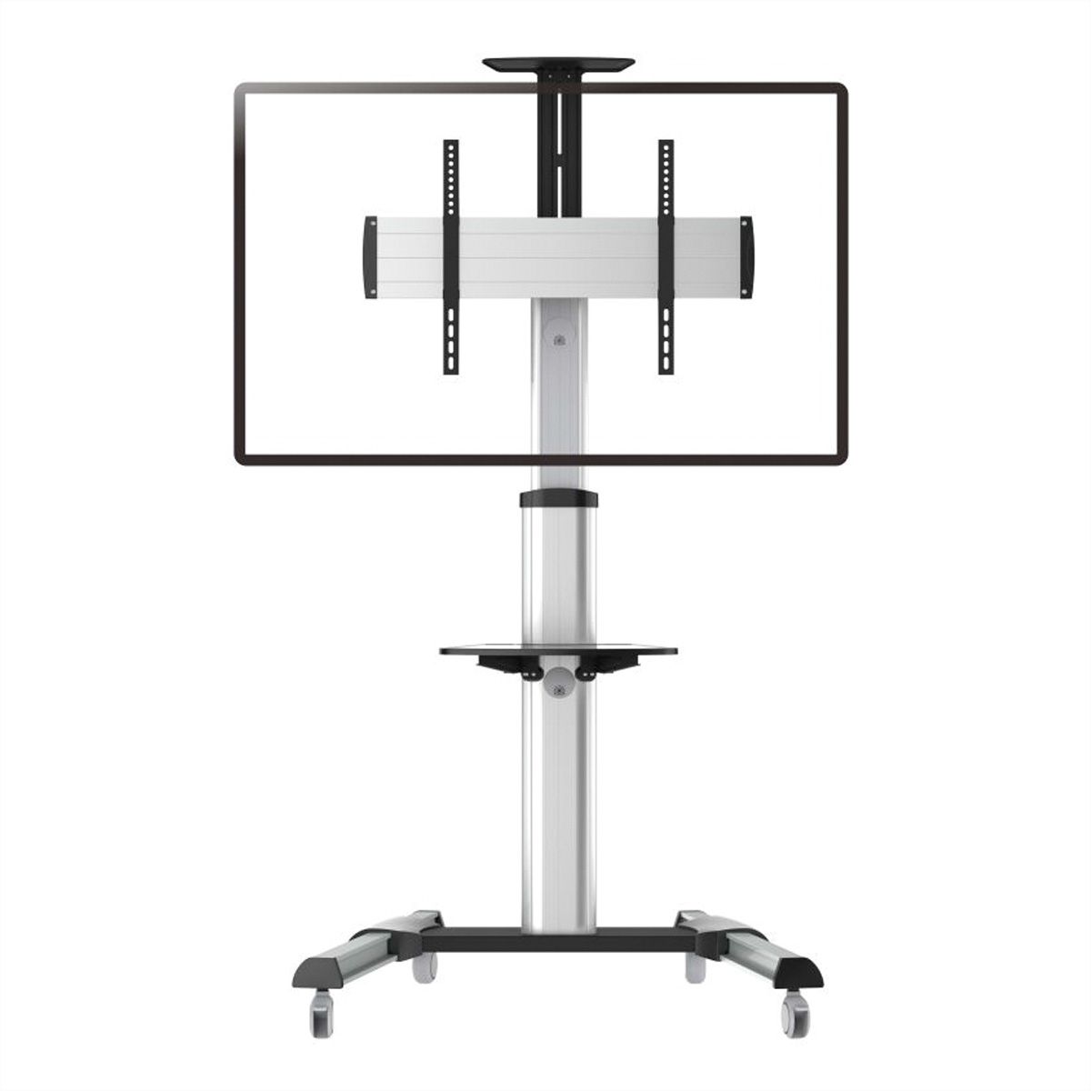 ROLINE LCD-/TV-Rollständer, 37-70 Zoll, bis 50 kg, silberfarben
