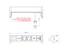 BACHMANN DESK2 1xIOTspot 2xSchutzkontakt, USB Charger 0,2m GST18, inox