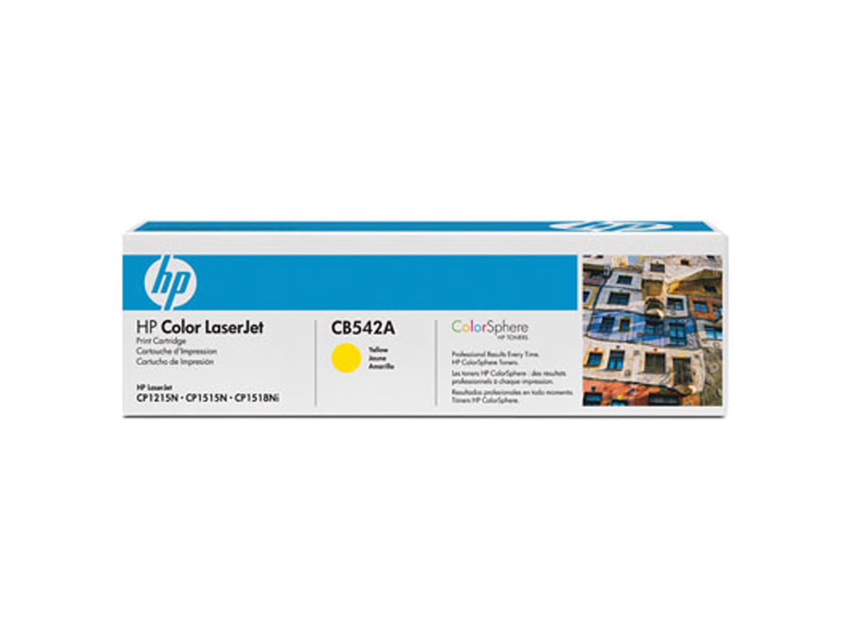 CB542A, HP Color LaserJet Toner yellow, ca. 1.400 S. für HP LJ CP1215