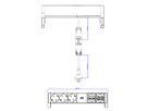 BACHMANN DESK2 3x Schutzkontakt, 2x CAT6, 1x HDMI, 1x USB 3.0, Zuleitung GST18 0,2m, INOX