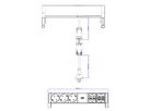 BACHMANN DESK2 3x Schutzkontakt, 2x CAT6, 1x HDMI, 1x USB 3.0, Zuleitung GST18 0,2m, INOX