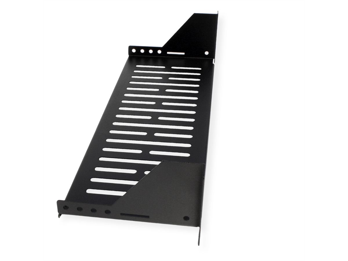 VALUE 19"-Geräteträger, 485 x 150mm, 2HE, max. 15 kg, schwarz