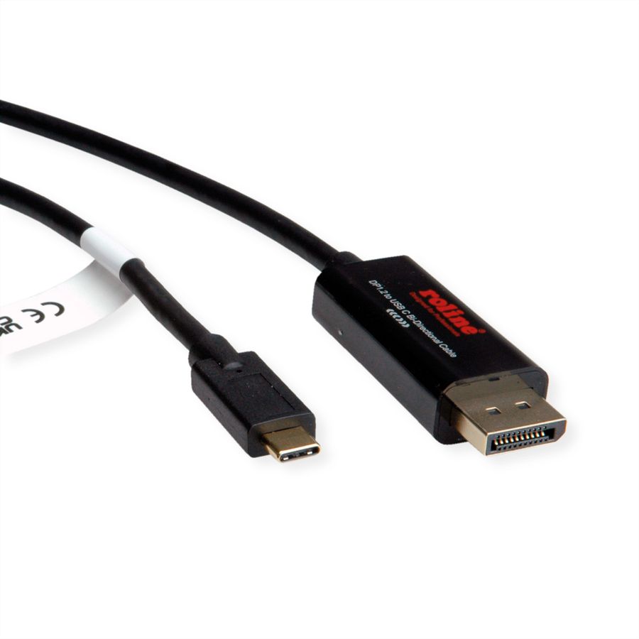 ROLINE Adapterkabel USB-C - DisplayPort, v1.2, bidirektional, ST/ST, 2 m