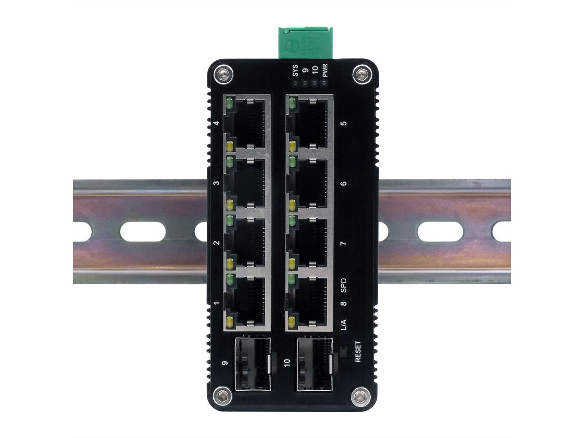 EX-62035M-SFP 10-Port Industrial Gigabit Mini Switch Web Managed