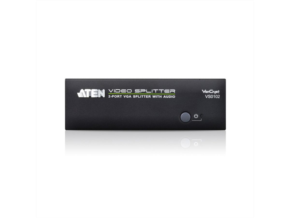 ATEN VS0102 VGA Video-Splitter, 450MHz, Audio, RS232, 2fach