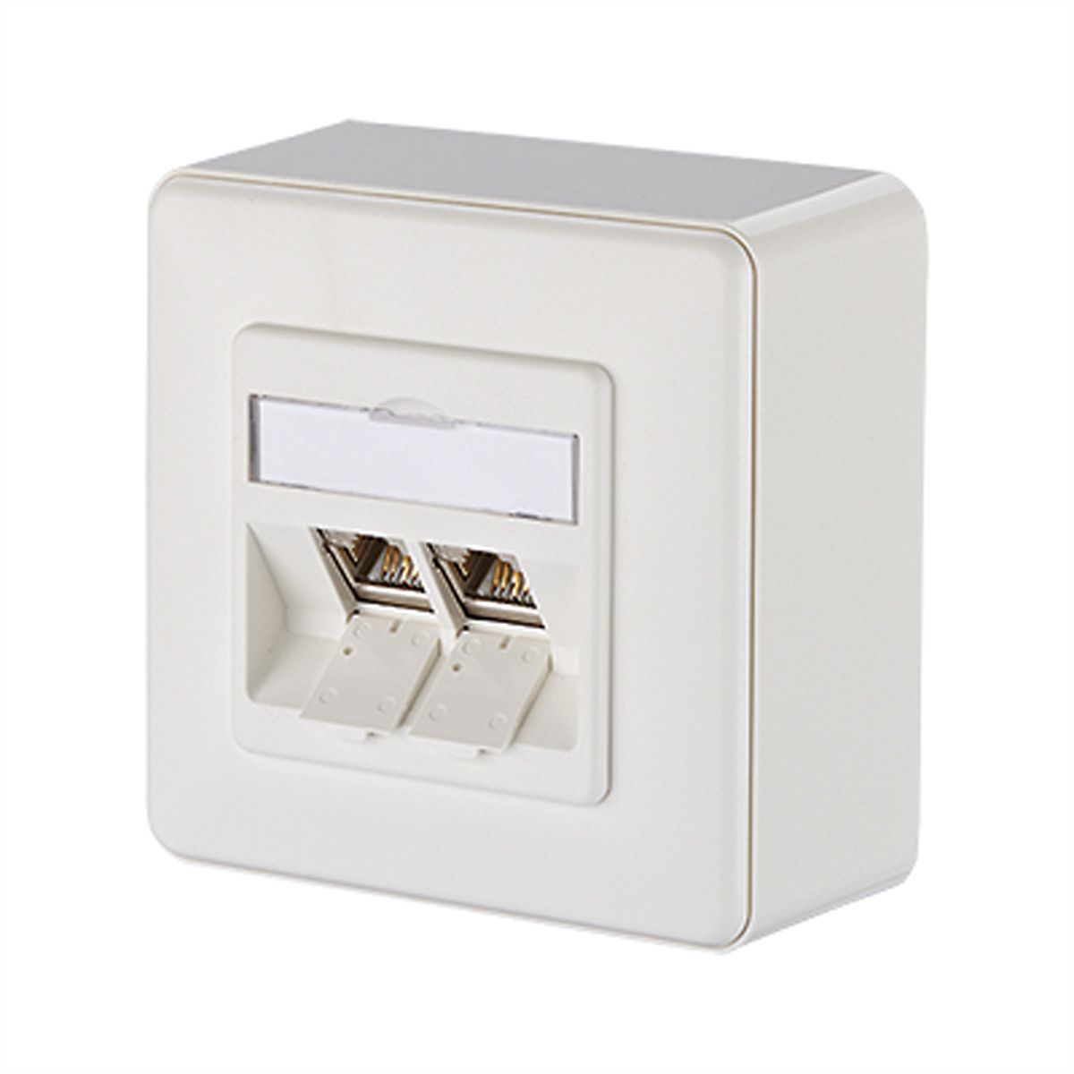 METZ CONNECT Dose AP/2 reinweiss E-DAT Modul 2 Ports, Cat.6 (Class E)